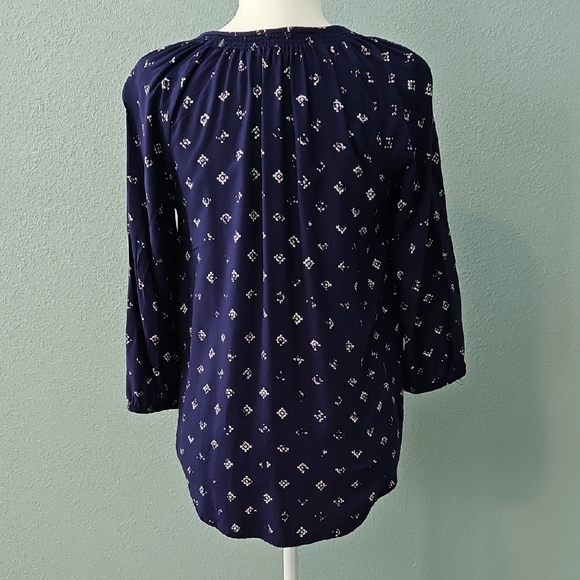 Navy & White Blouse - Picture 2 of 3